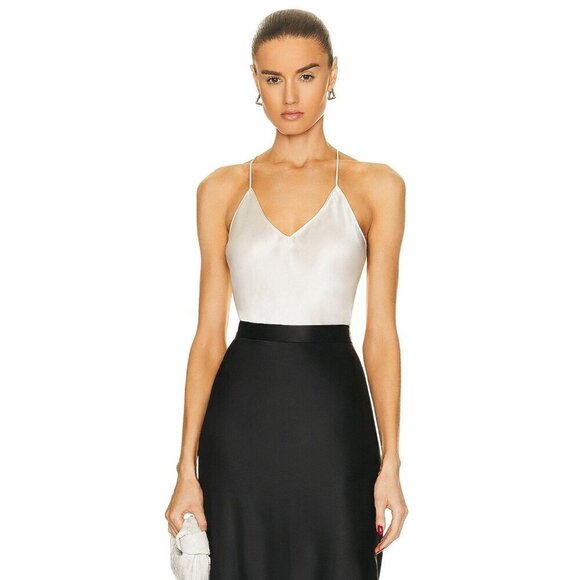 NILI LOTAN Desiree Cami Top in Ivory Small New Womens Sleeveless Tank - Picture 4 of 14